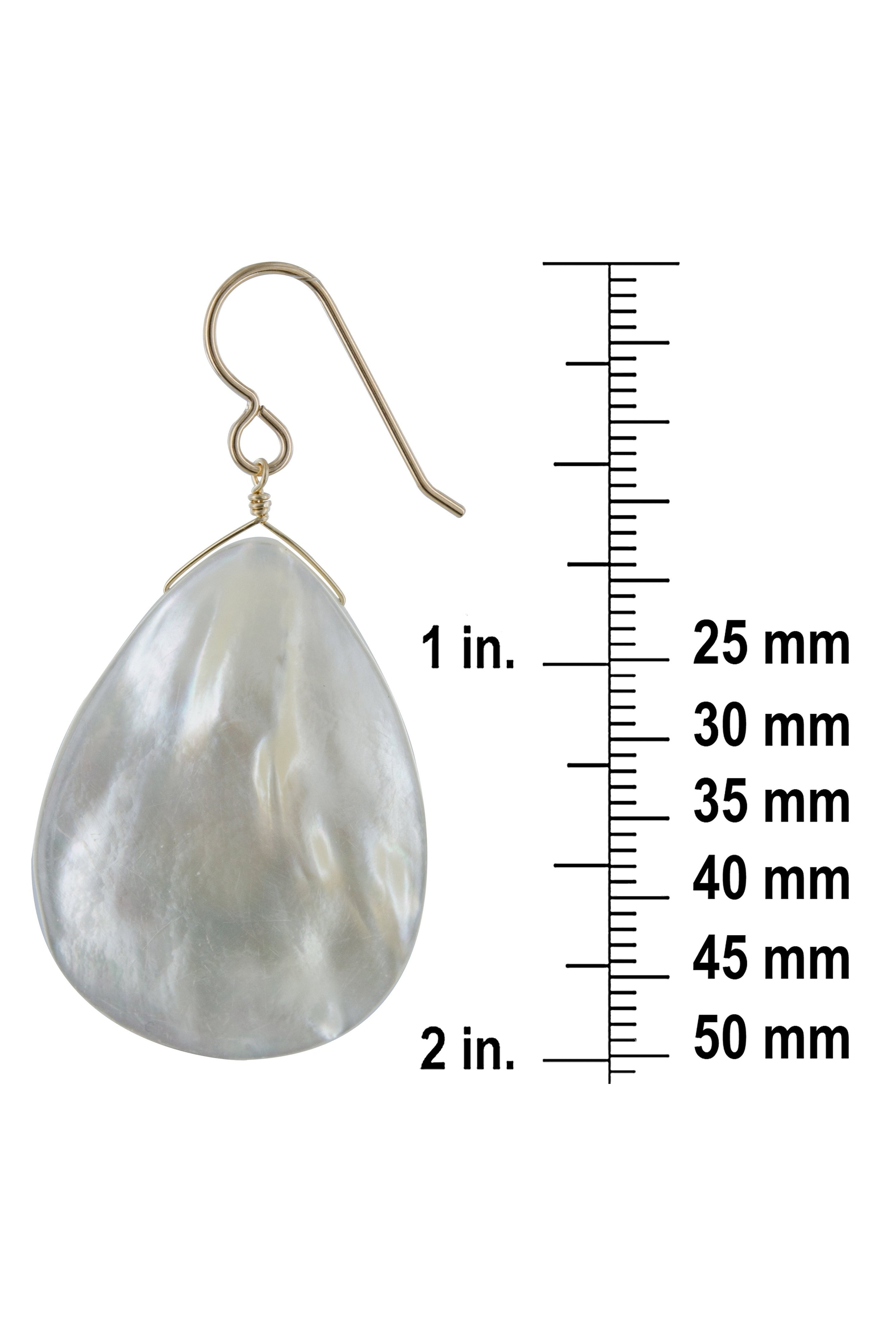 Large White Mother of Pearl Teardrop Dangle Earrings