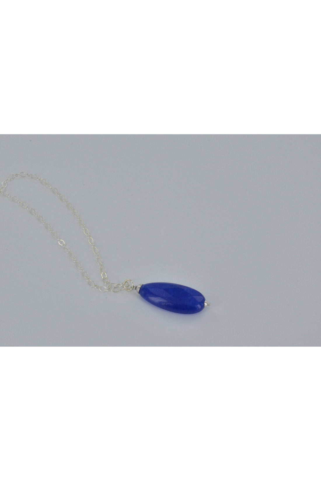 Navy Blue Gemstone Jade Necklace