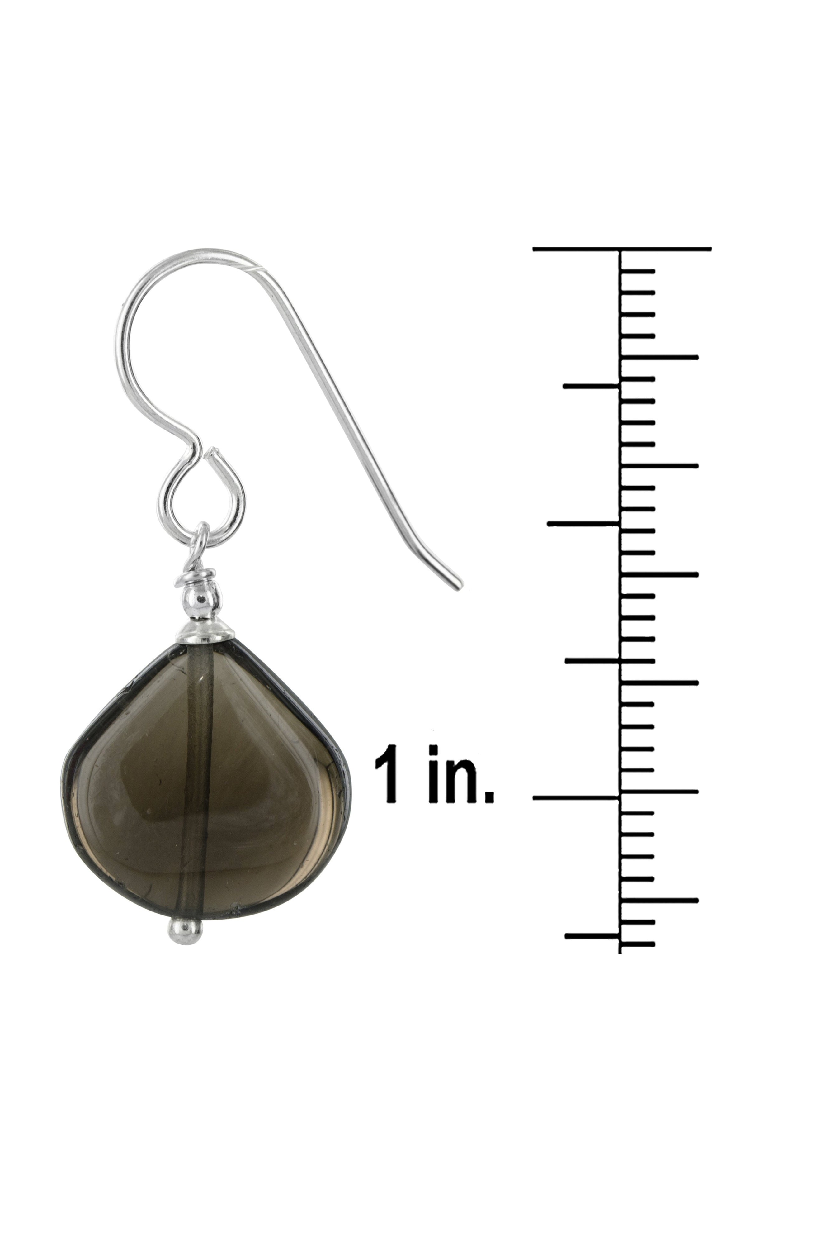 Dark Brown Smokey Quartz Gemstone Earrings