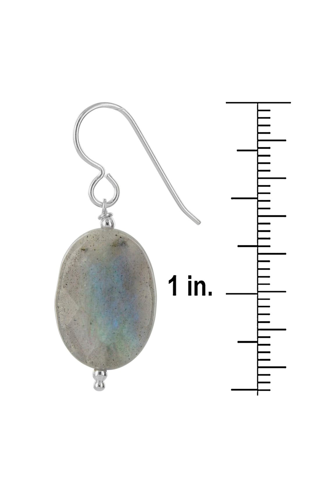 Oval Labradorite Gemstone Earrings