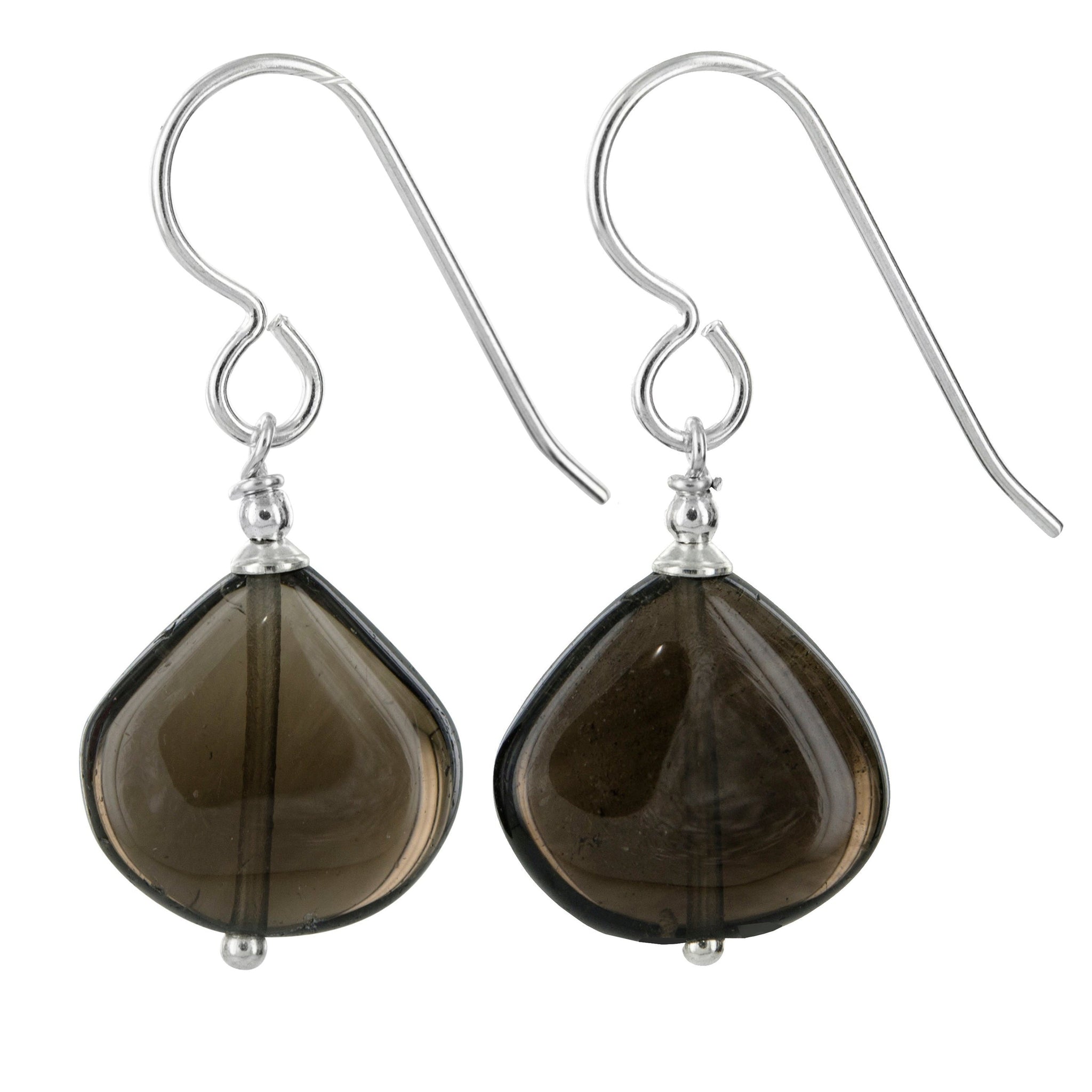 Dark Brown Smokey Quartz Gemstone Earrings