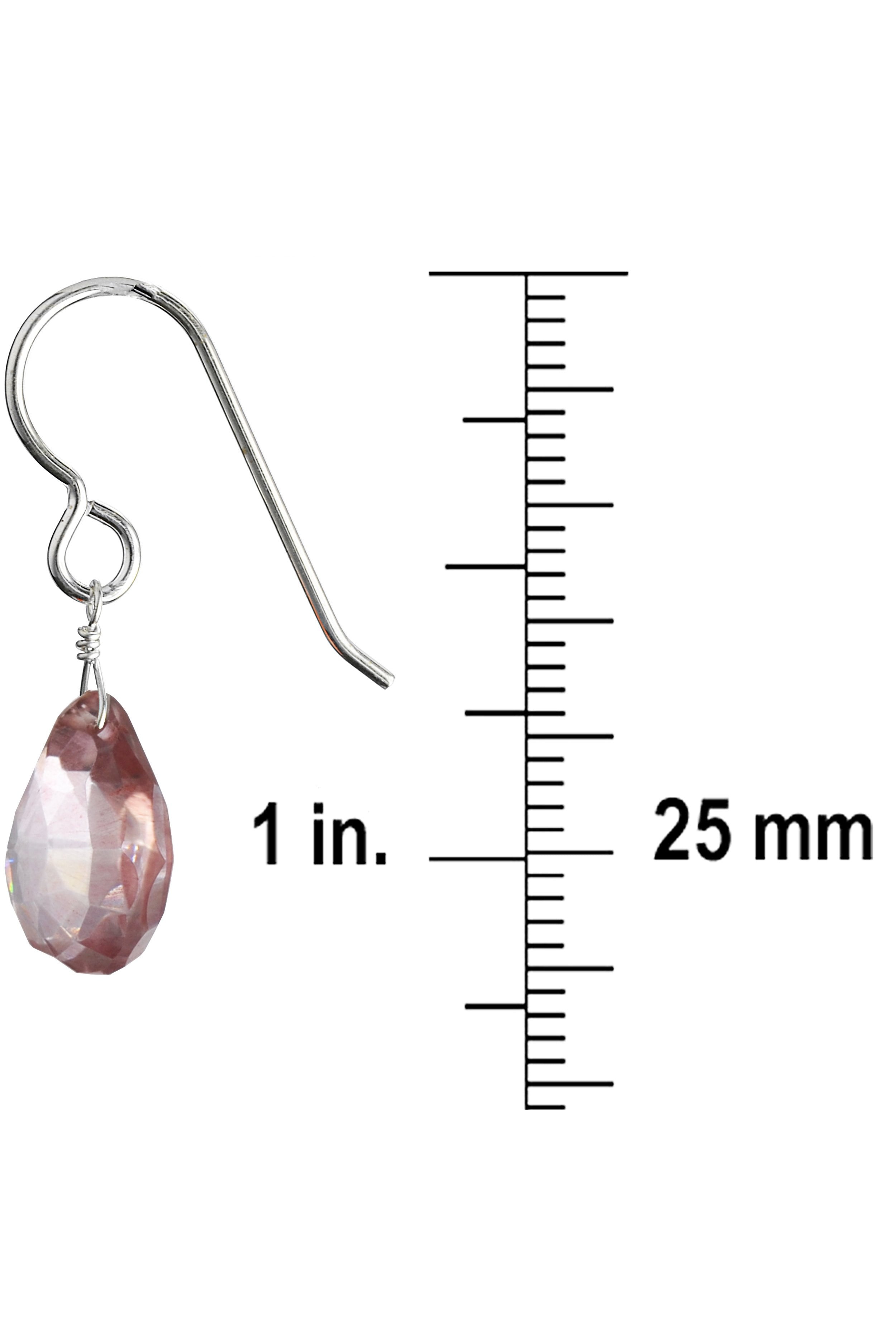 Baby Pink Quartz Gemstone Drop Earrings