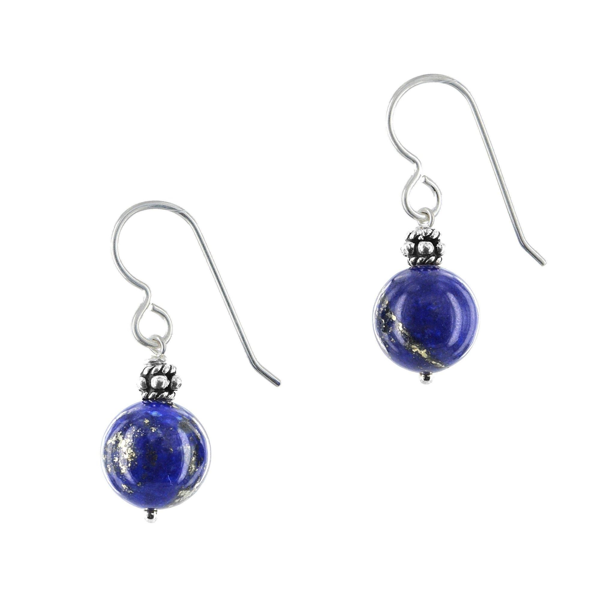 Lapis Lazuli Dark Navy Blue Earrings