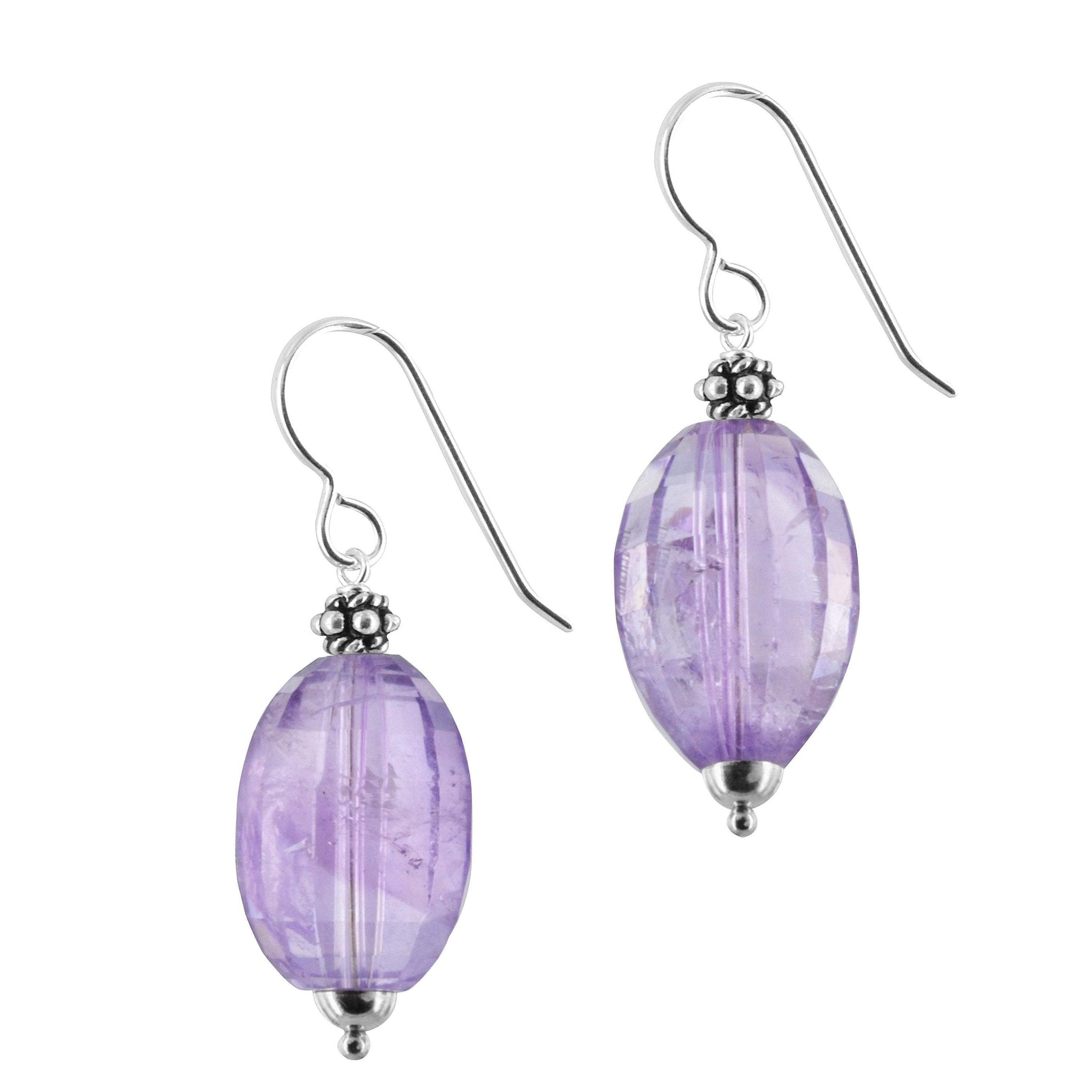Large Amethyst Dangle Earrings