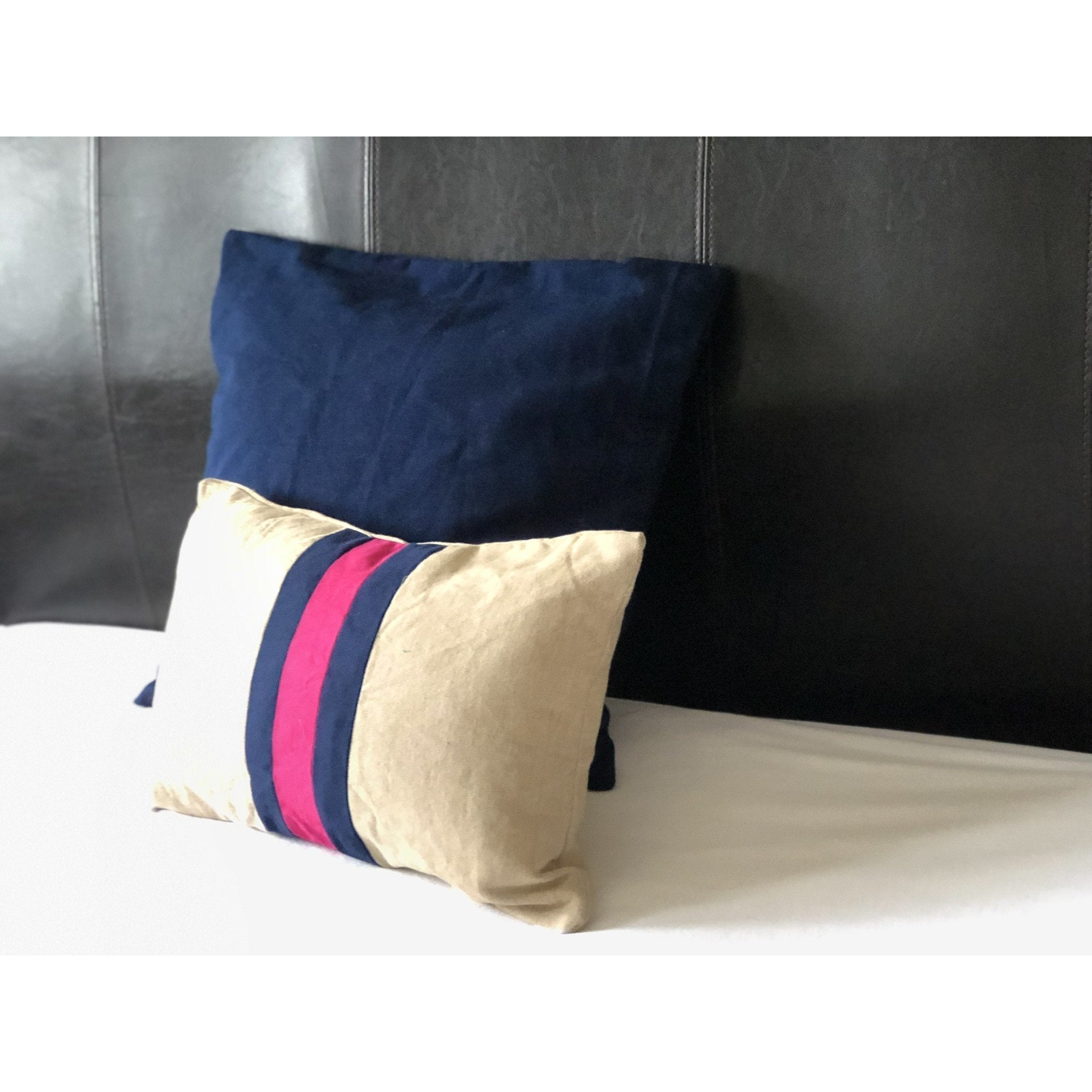 Three Tone Lumbar Colorblock Pillows