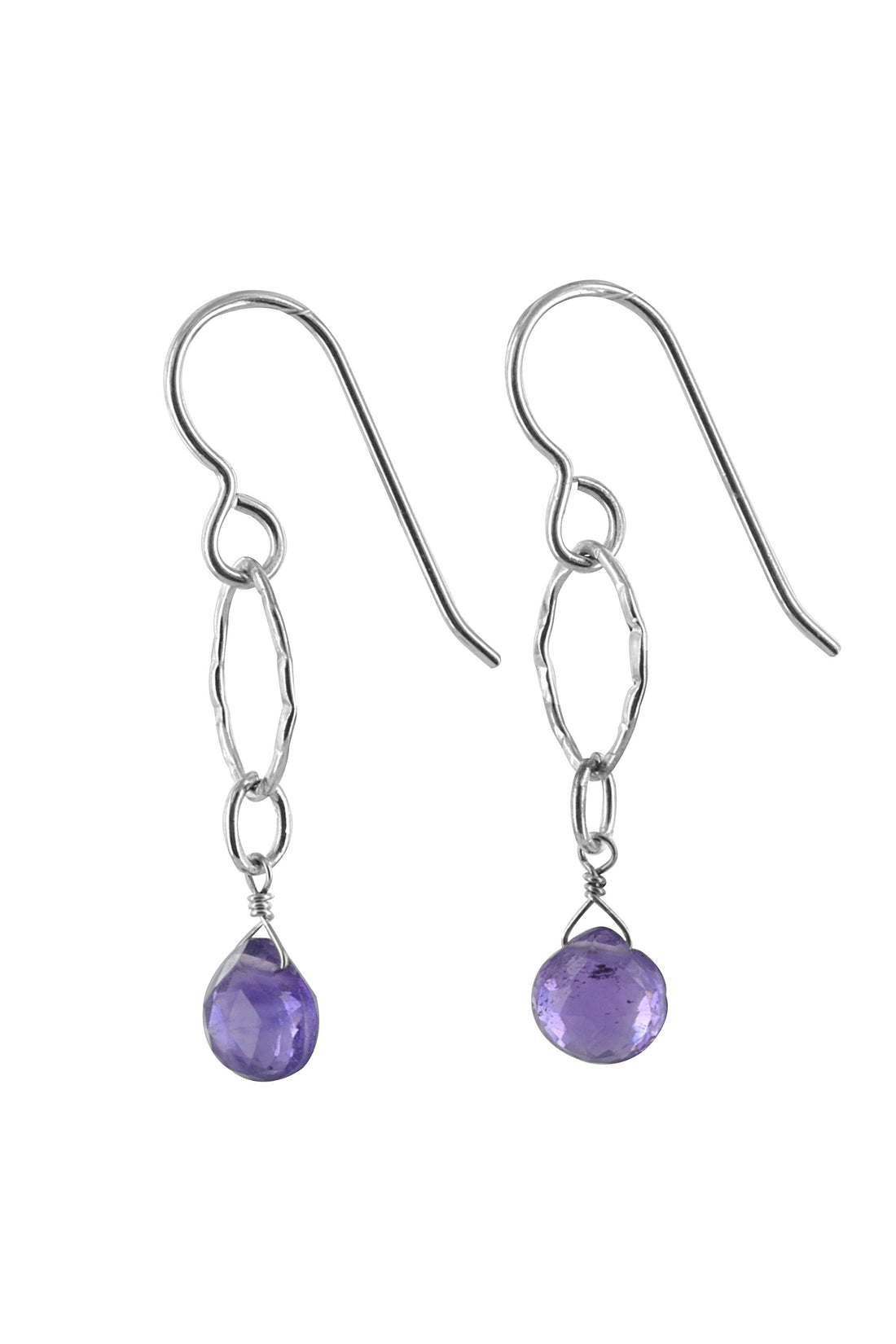 Dainty Amethyst Genuine Gemstone Earrings