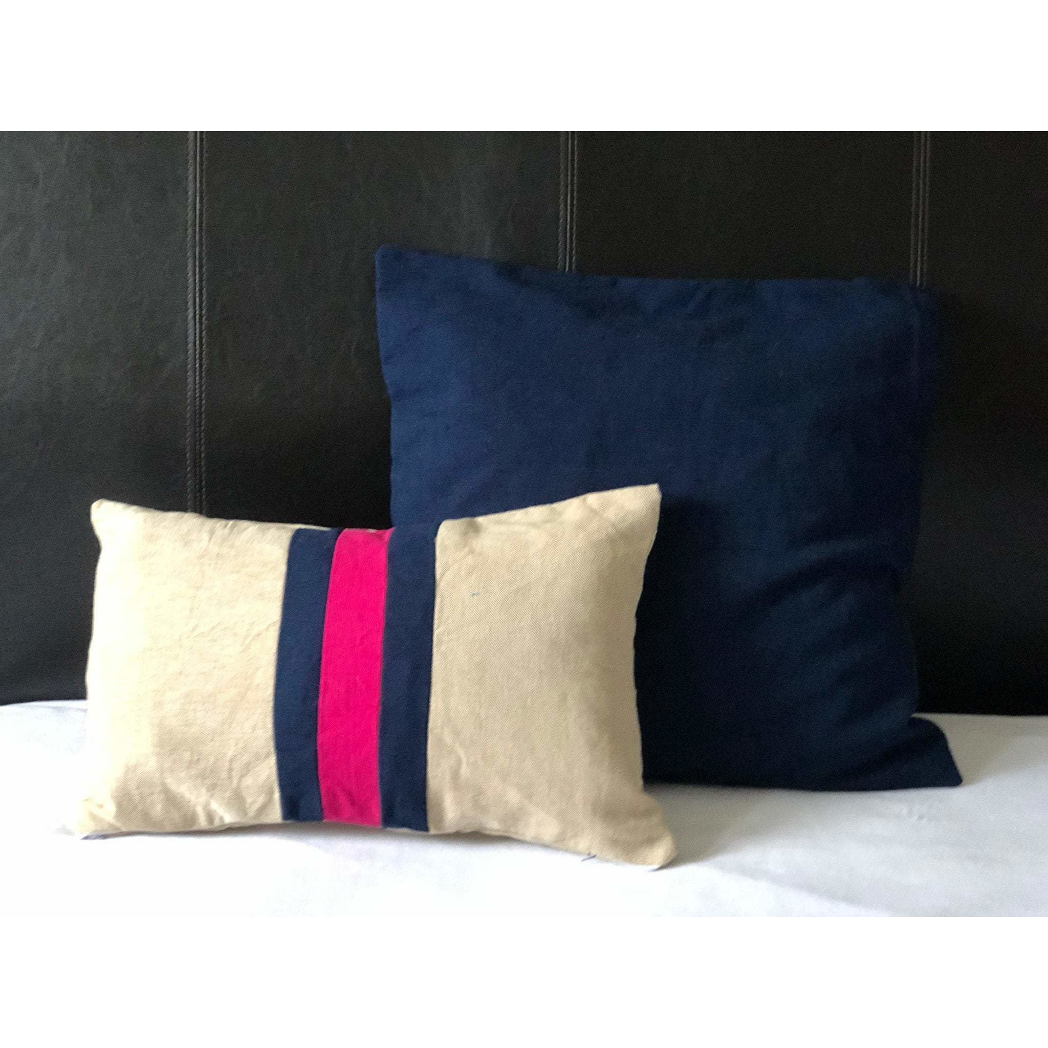 Three Tone Lumbar Colorblock Pillows