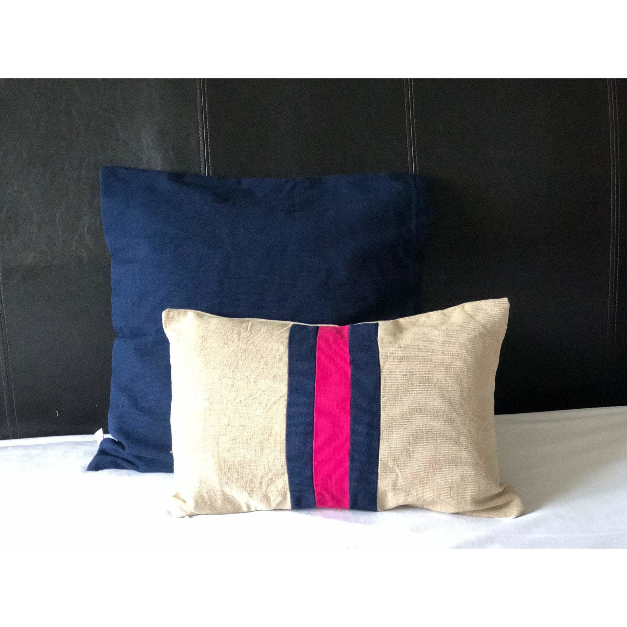 Three Tone Lumbar Colorblock Pillows