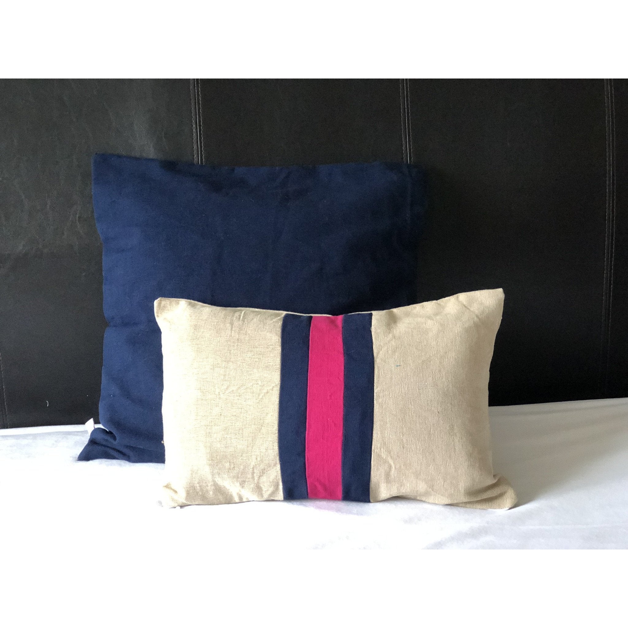 Three Tone Lumbar Colorblock Pillows