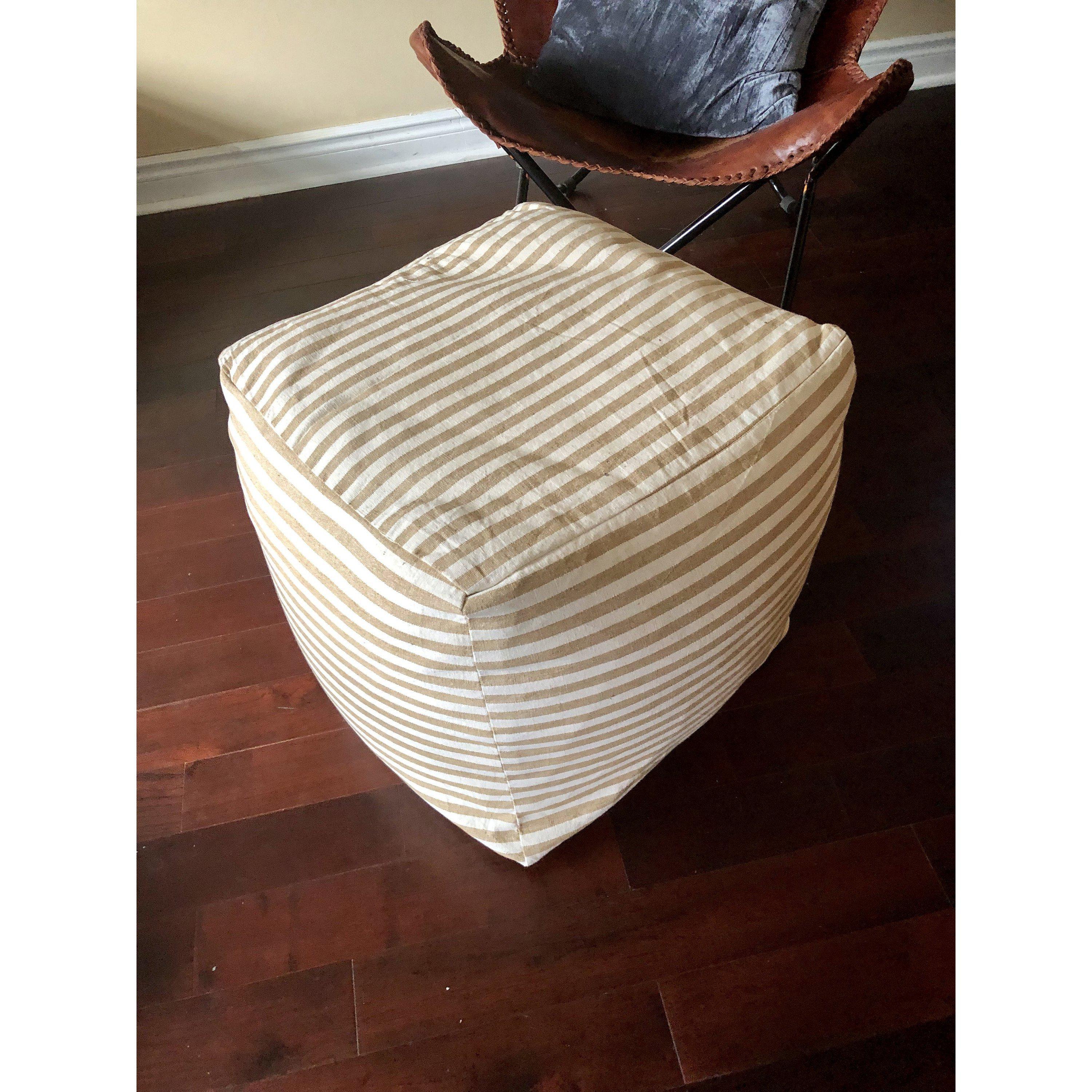 Square Pouf Ottoman Cover, Square floor pillow, Bean Bag Ottoman Pouf