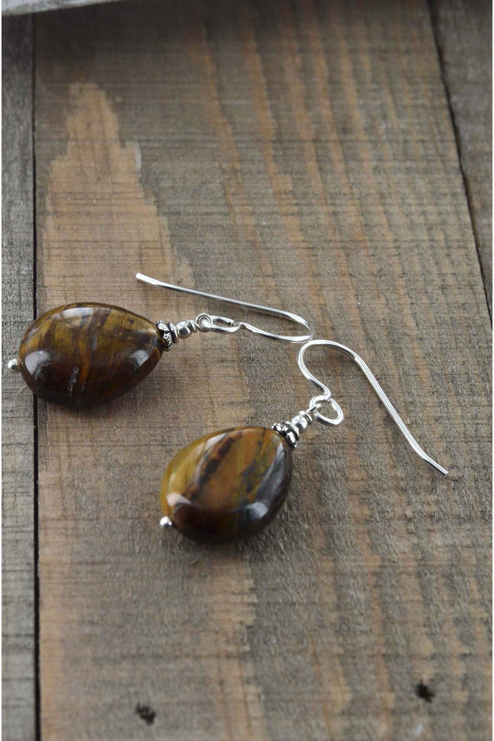 Tigers Eye Drop Earrings