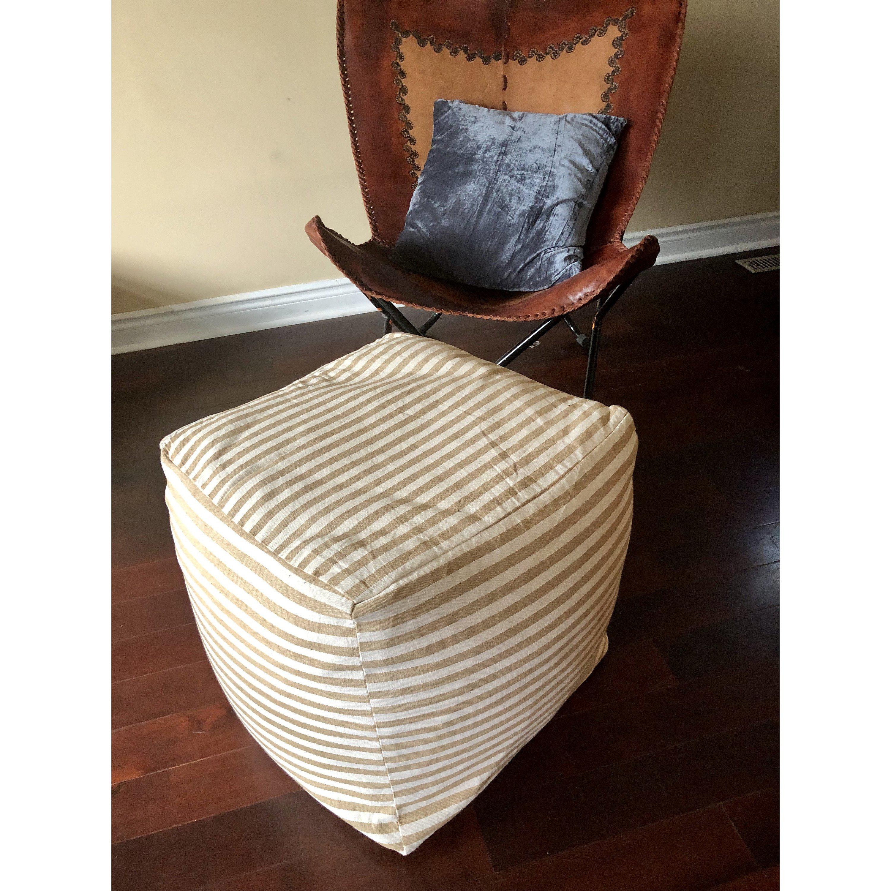 Square Pouf Ottoman Cover, Square floor pillow, Bean Bag Ottoman Pouf