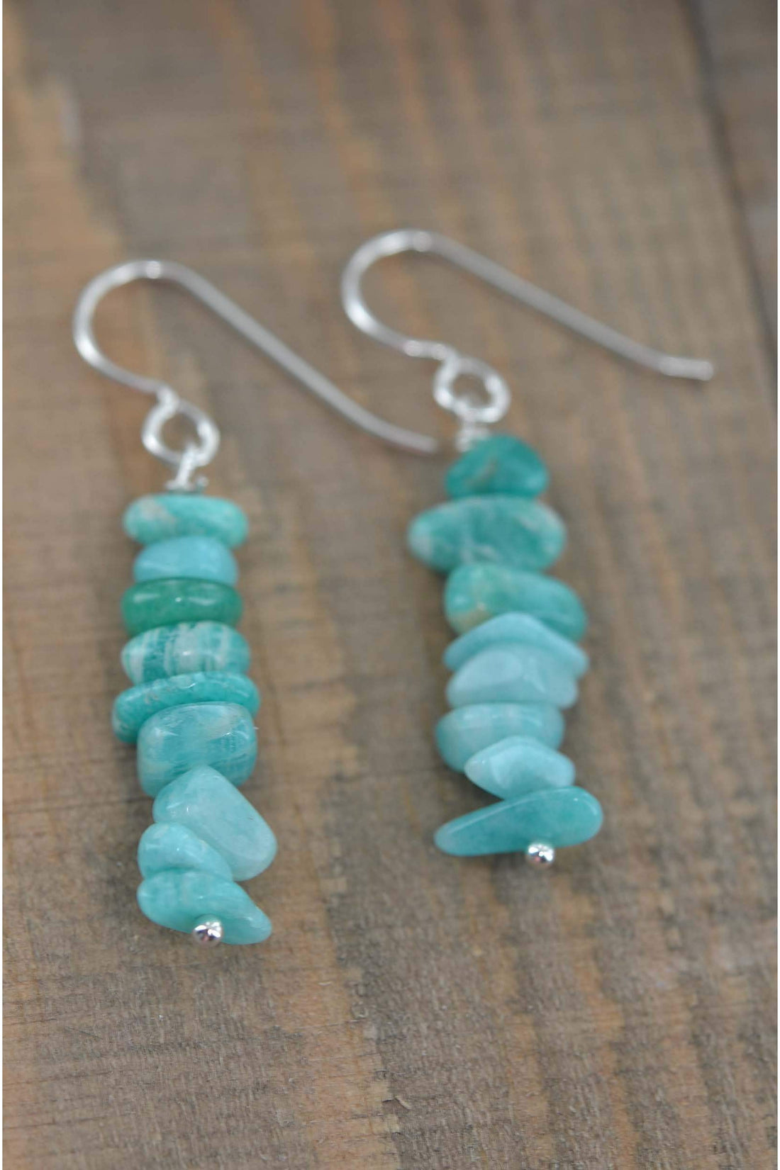 Blue Amazonite Dangle Earrings