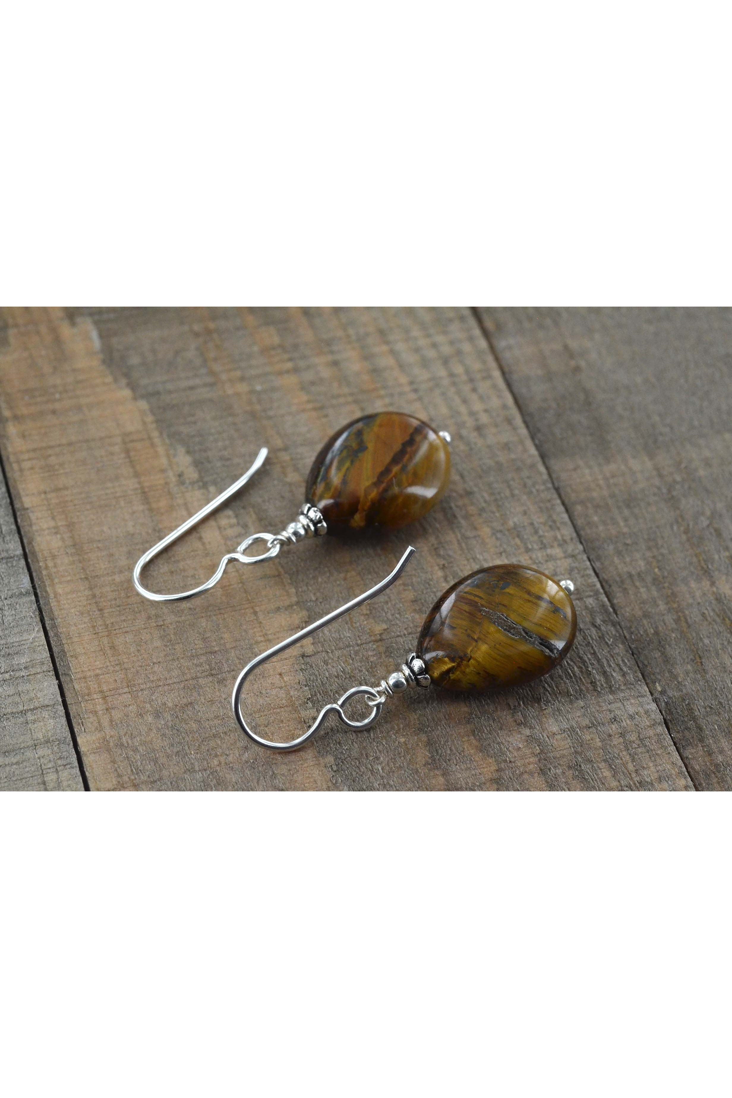 Tigers Eye Drop Earrings