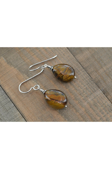 Tigers Eye Drop Earrings