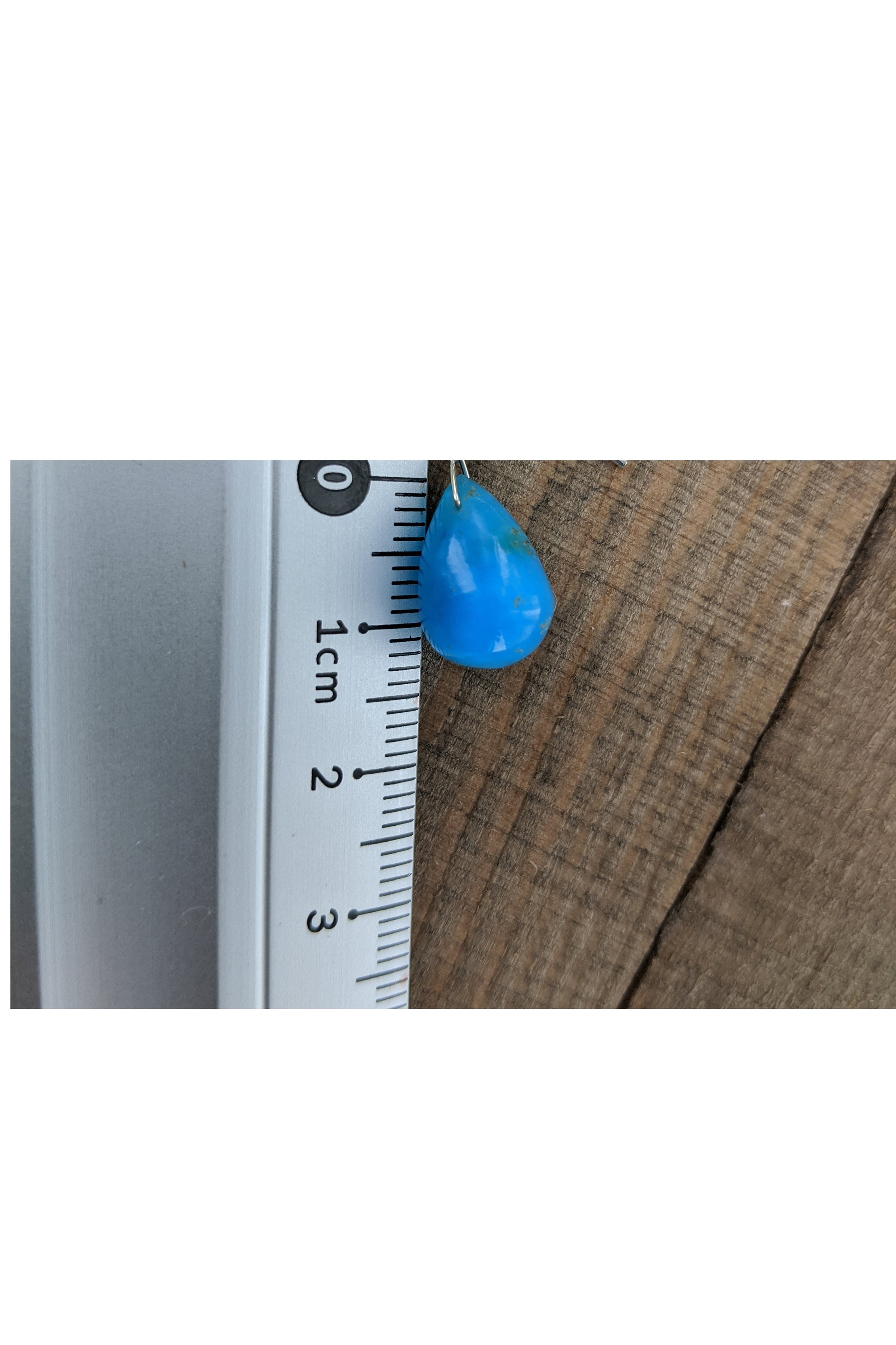 Hemimorphite Sky Blue Gemstone Drop Earrings