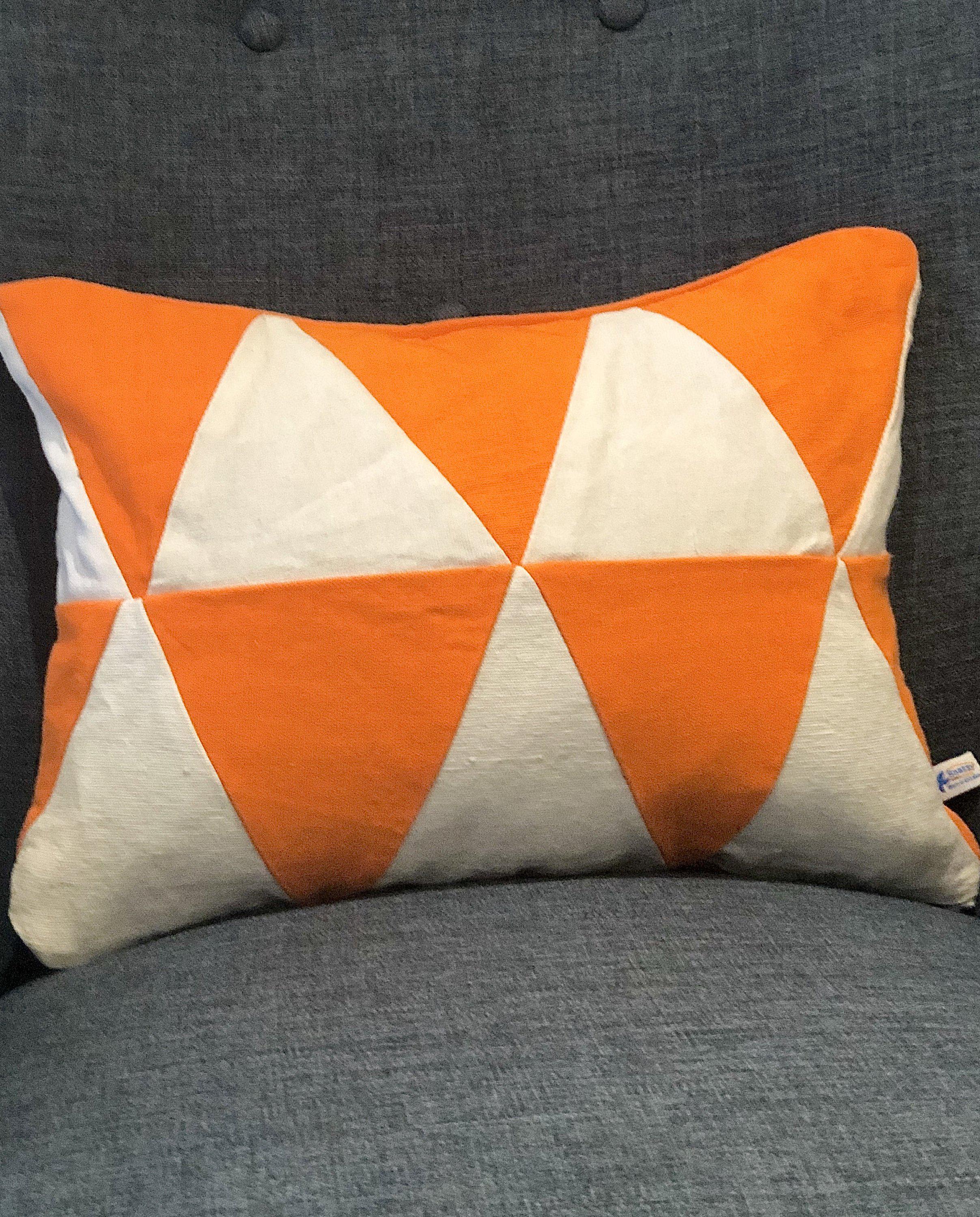 Upcycle Orange Decor,  Orange Lumbar Throw pillows