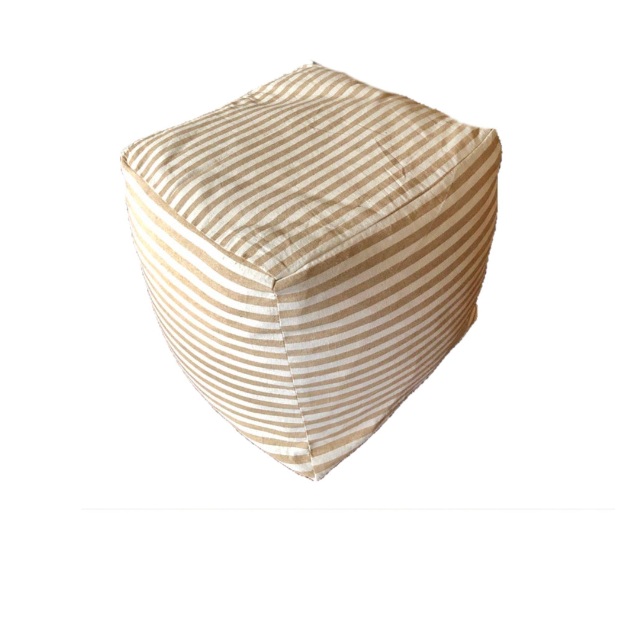 Square Pouf Ottoman Cover, Square floor pillow, Bean Bag Ottoman Pouf