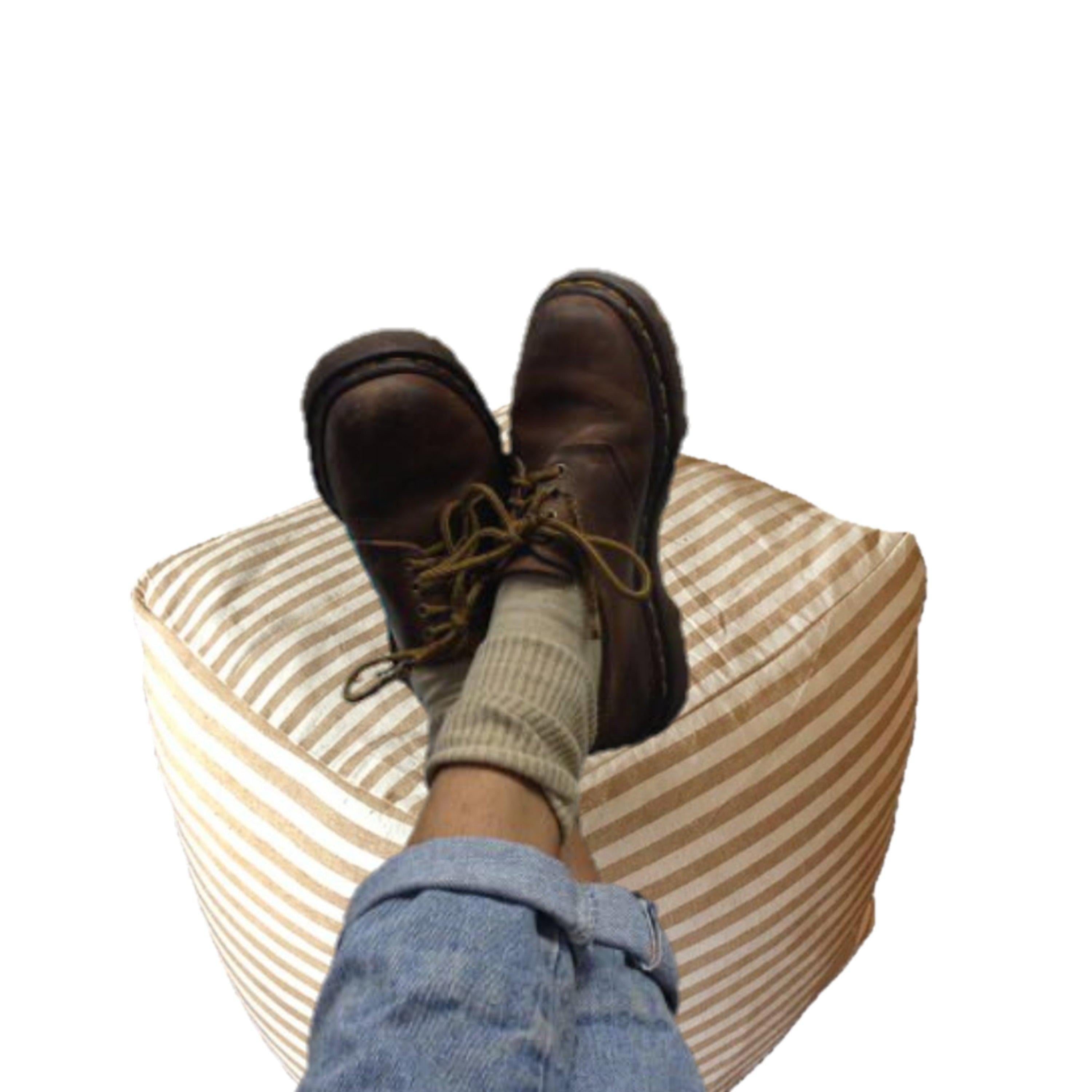 Square Pouf Ottoman Cover, Square floor pillow, Bean Bag Ottoman Pouf