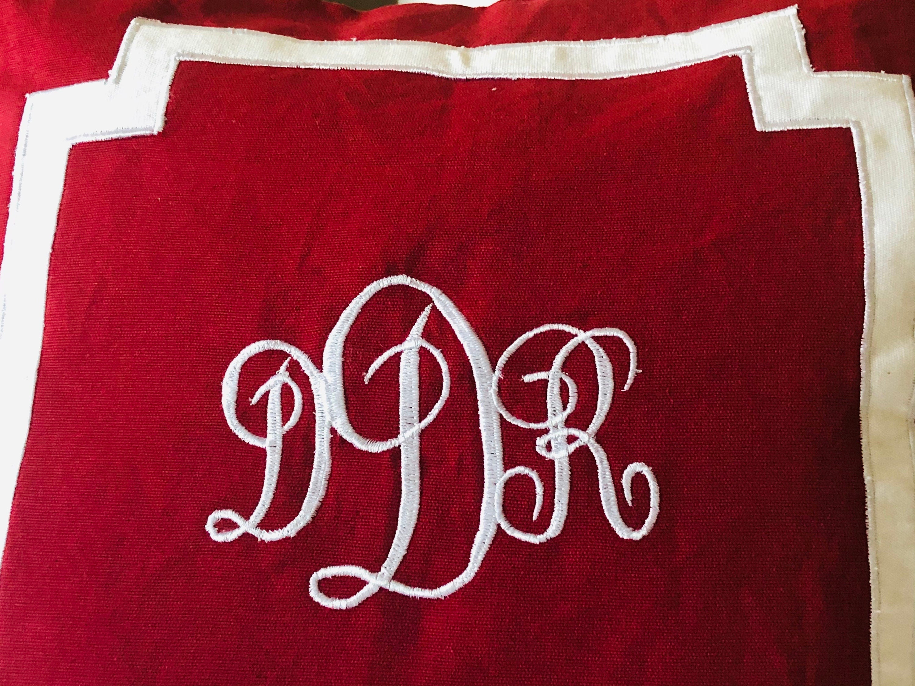 Monogrammed Square Throw Pillows, Unique Sofa Pillows