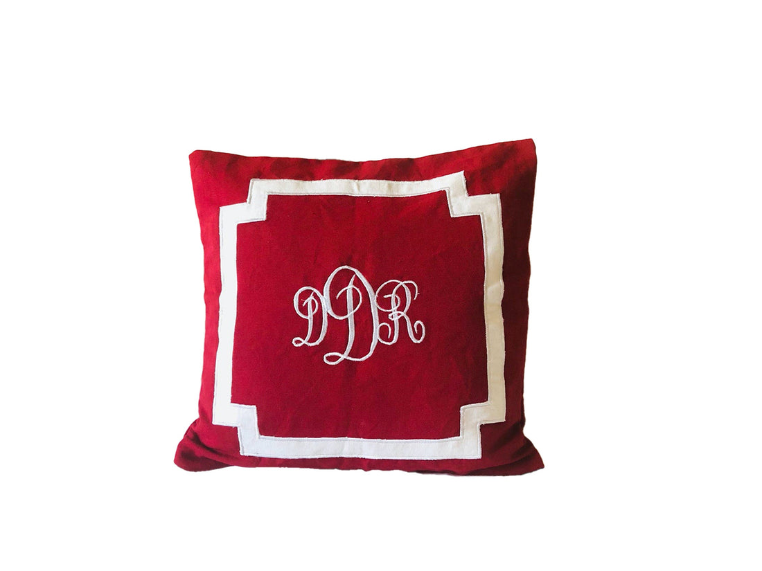 Monogrammed Square Throw Pillows, Unique Sofa Pillows