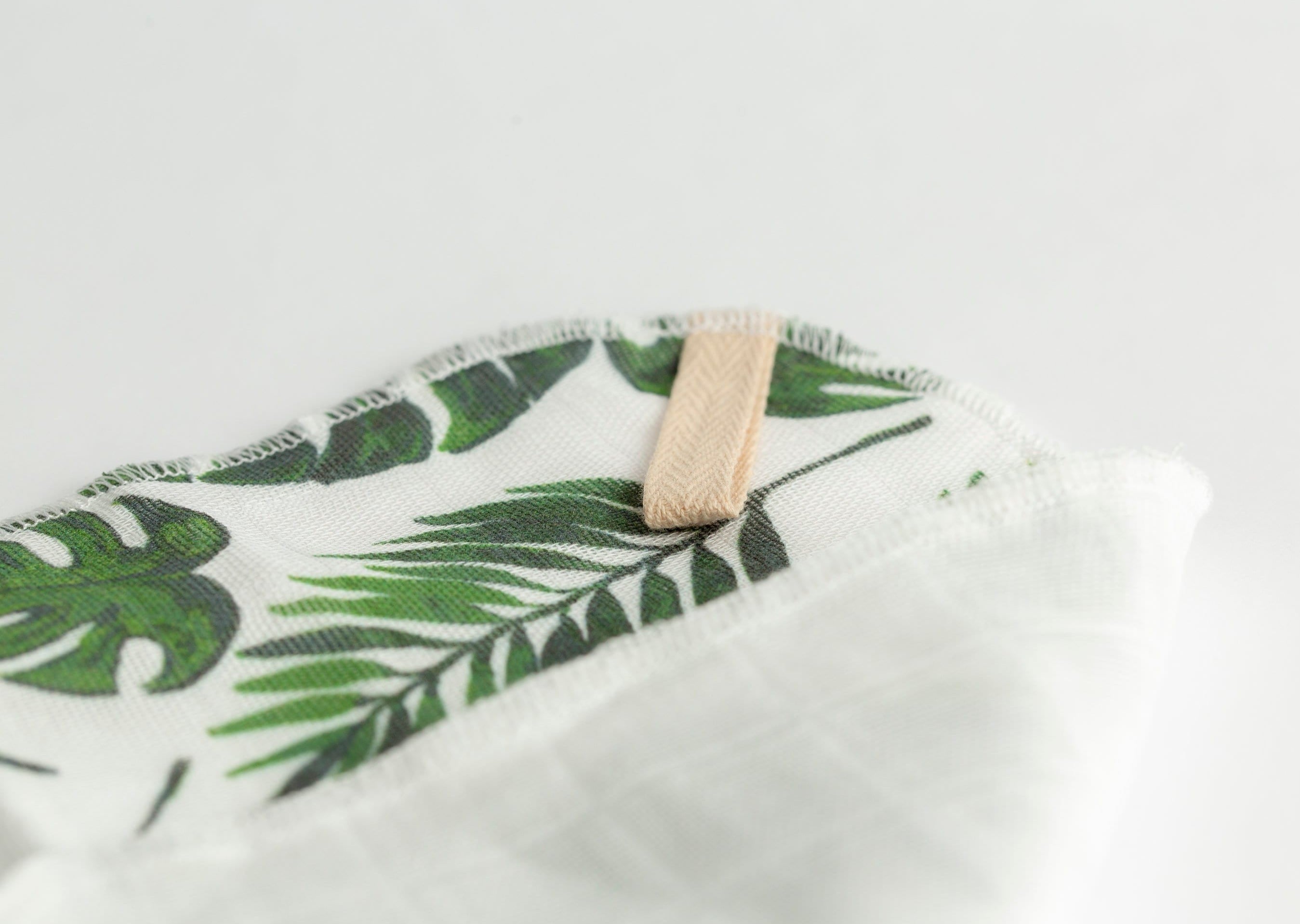 Muslin Face Cloth | Leafy Monstera