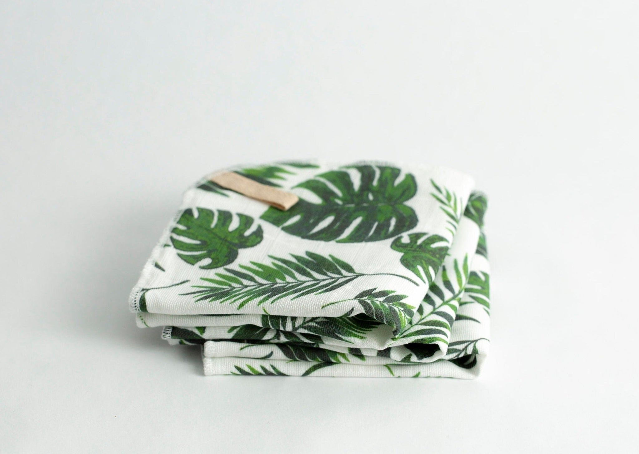Muslin Face Cloth | Leafy Monstera