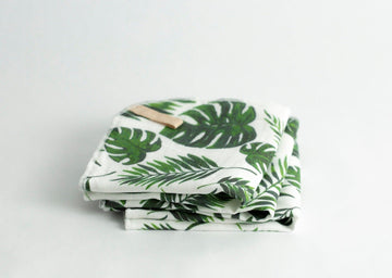 Muslin Face Cloth | Leafy Monstera
