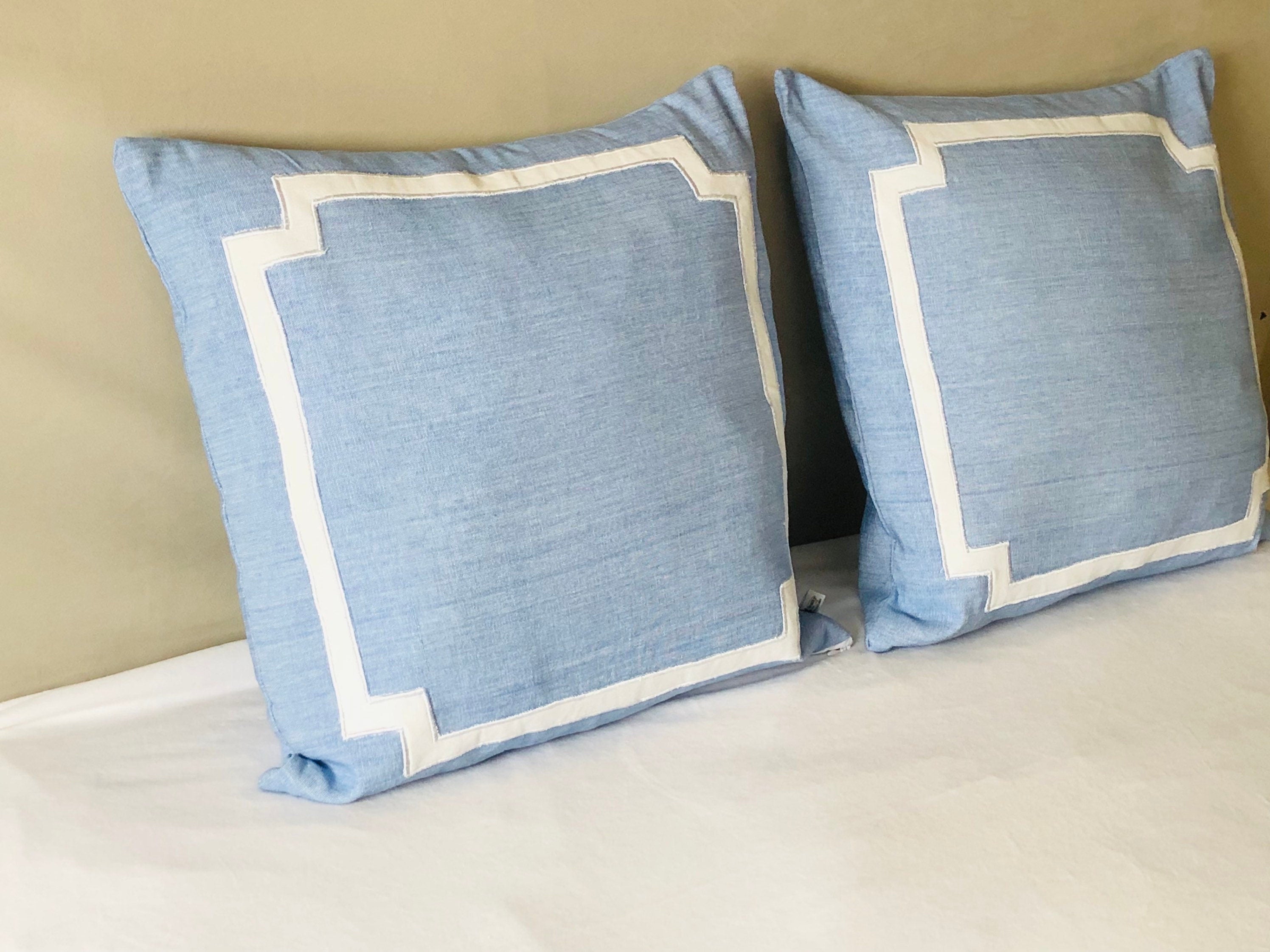 French Blue Euro Shams | Sustainble Home Decor