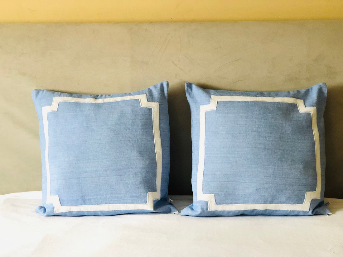 French Blue Euro Shams | Sustainble Home Decor
