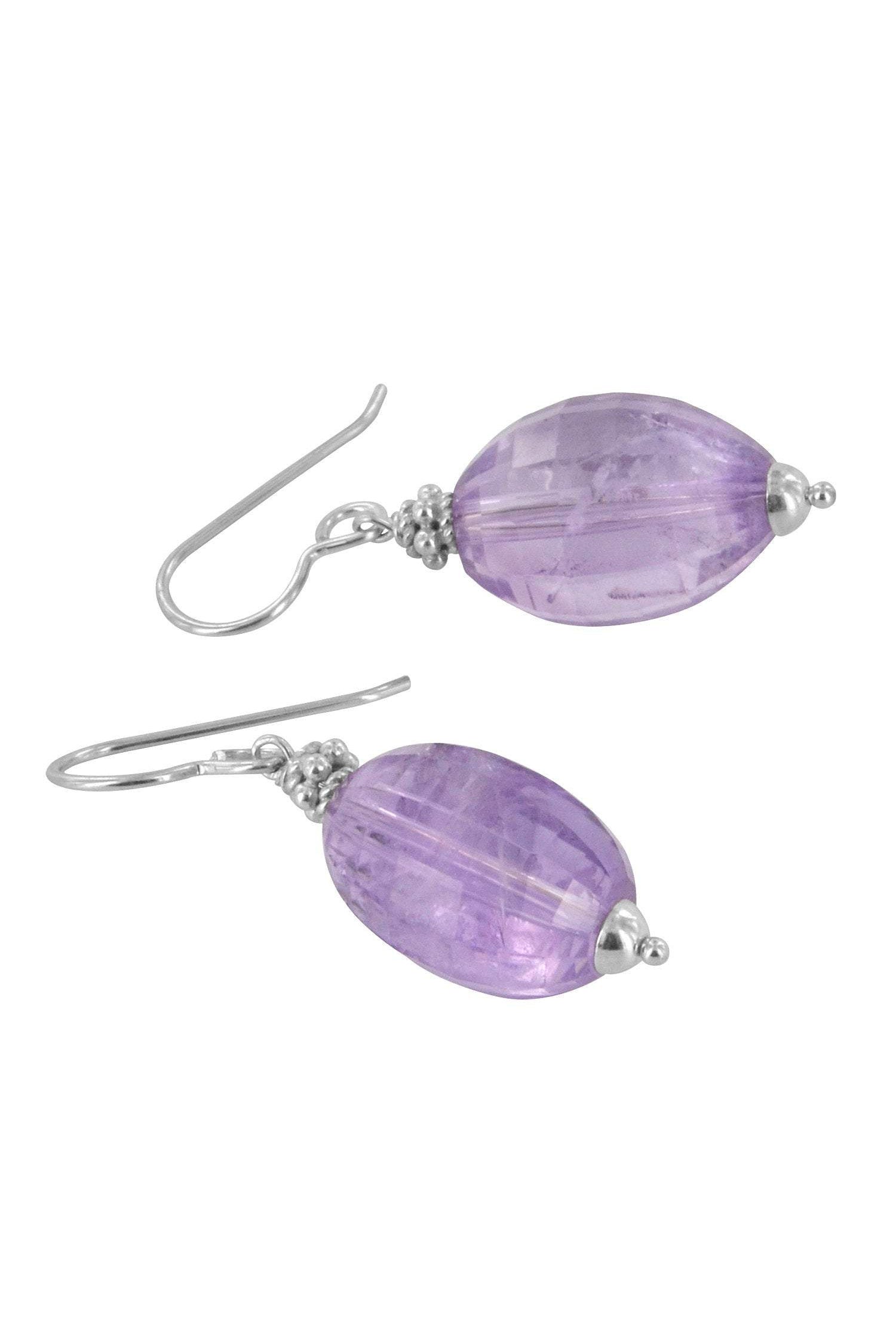 Large Amethyst Dangle Earrings