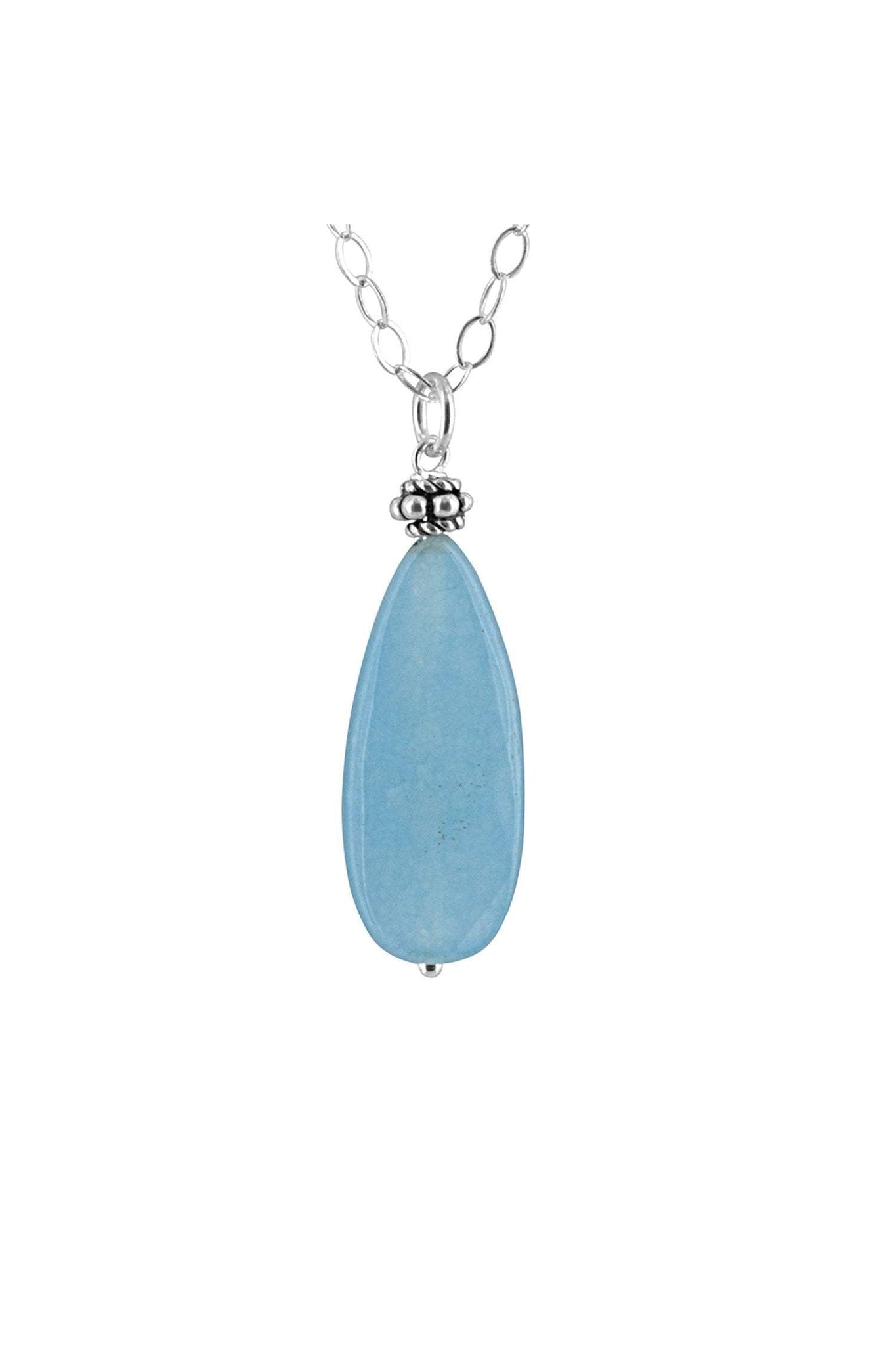 Blue Jade Pendant Necklace