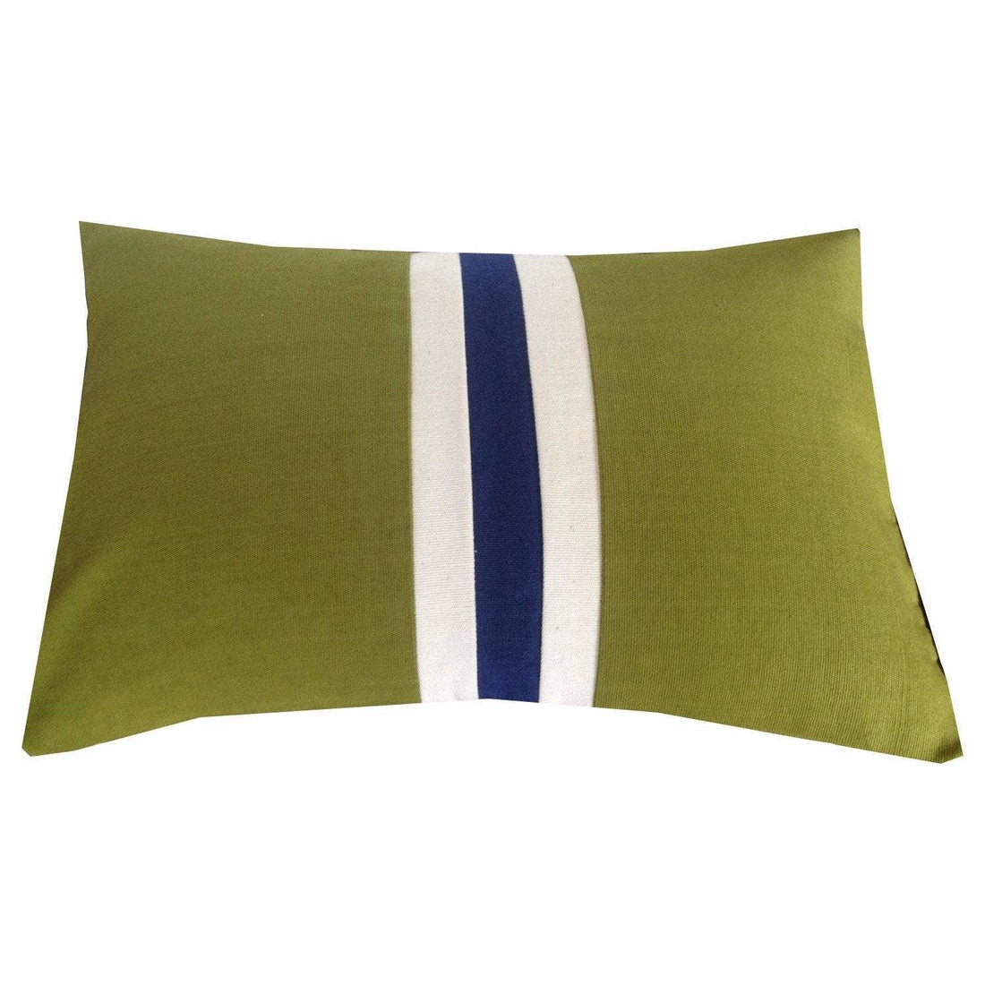 Olive Green, Cream and Navy pillow 12"x18"'Rectangle Color Pillows