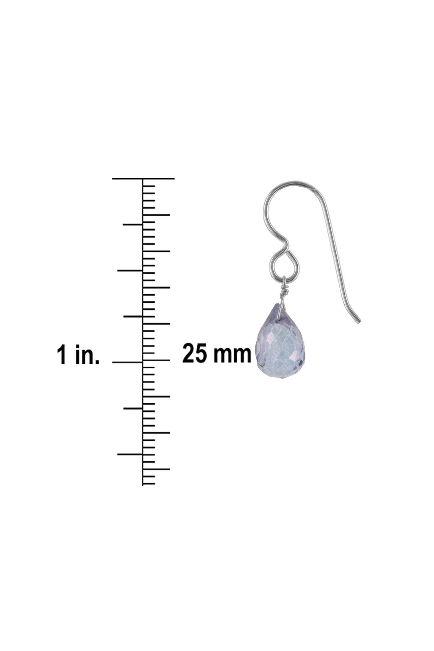 Small Dangle Blue Quartz Earrings