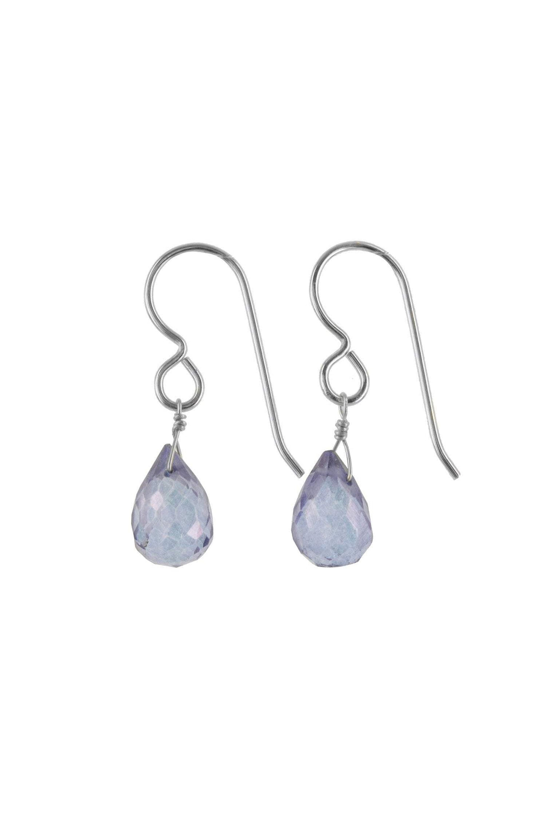 Small Dangle Blue Quartz Earrings