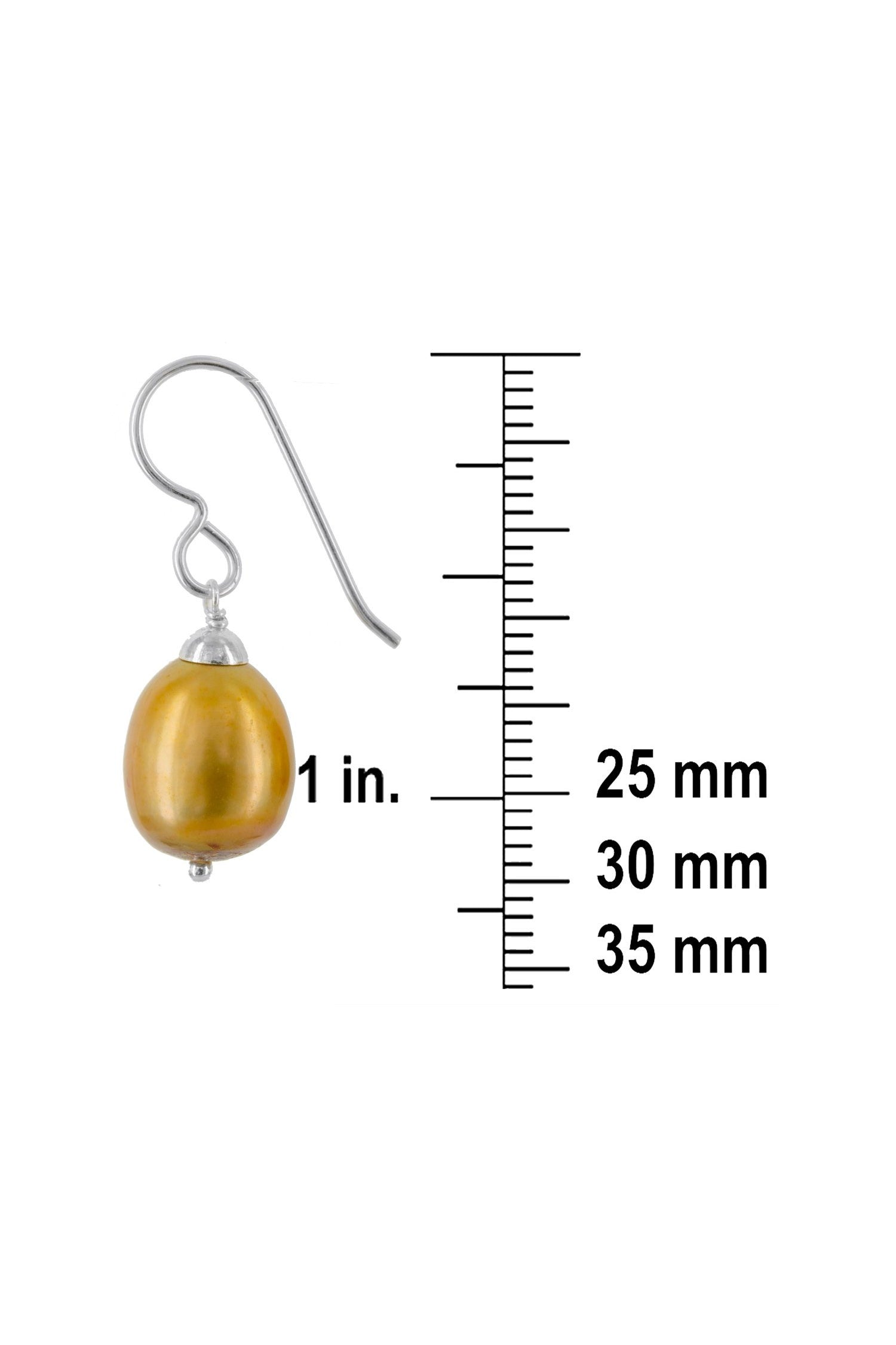 Golden Pearl Drop Earrings