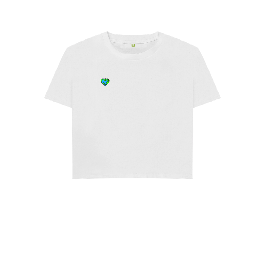 No Planet B Crop Top T-shirt | White Crop Top | Save The Earth White T-shirt | Earth Tops