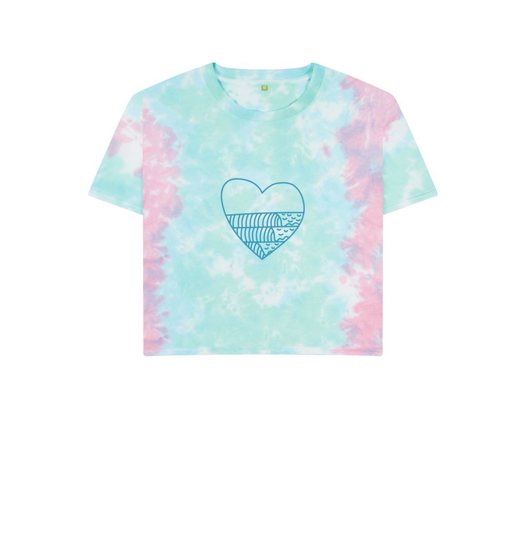 "Keep the Seas Plastic Free" Crop Top for Women & Girls | Organic Fairtrade Cotton