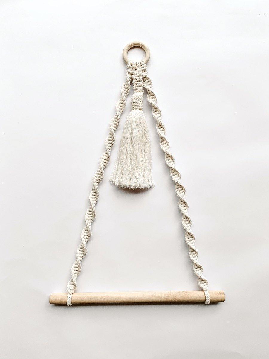 Macrame Paper Towel Hanger