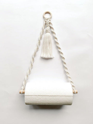 Macrame Paper Towel Hanger