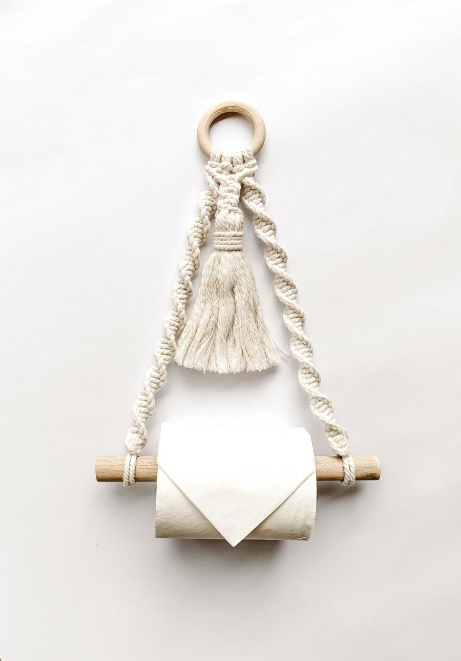 Macrame Toilet Paper Hanger