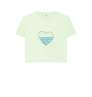 "Keep the Seas Plastic Free" Crop Top for Women & Girls | Organic Fairtrade Cotton