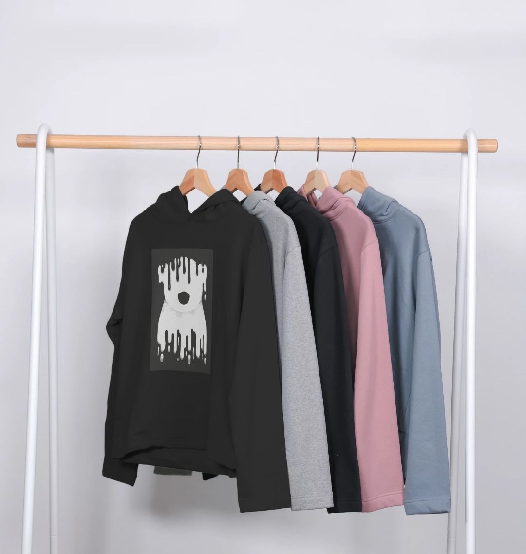 "Act Now" - Polar Bear Women's Cotton Hoodie in Black or Pink