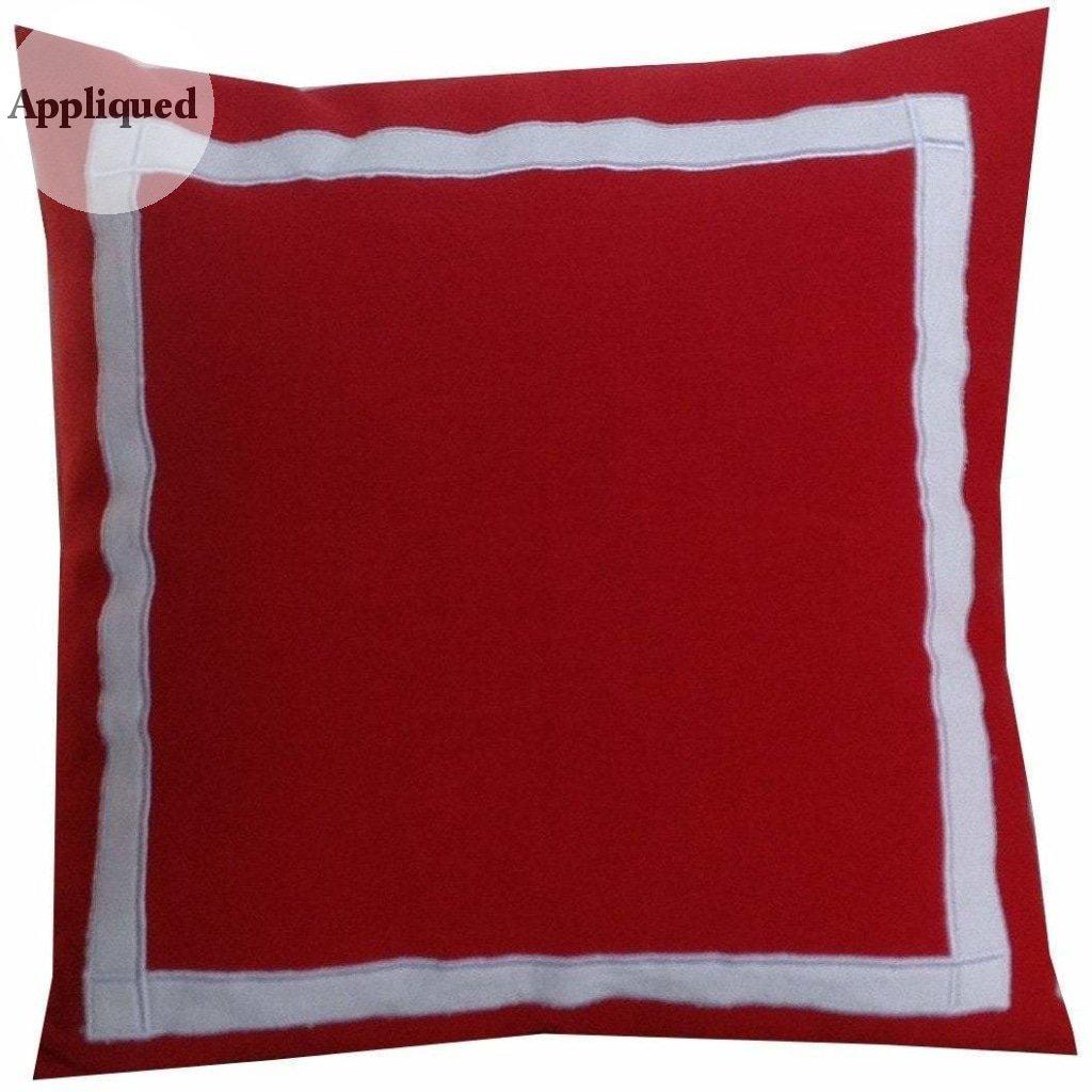 Red White Pillow Shams, Red Decorative Pillows
