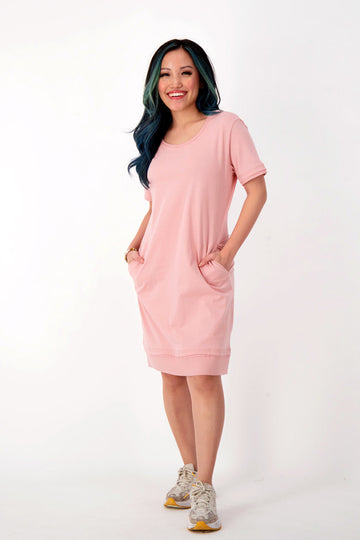 Pink Comfy Pocket Dress