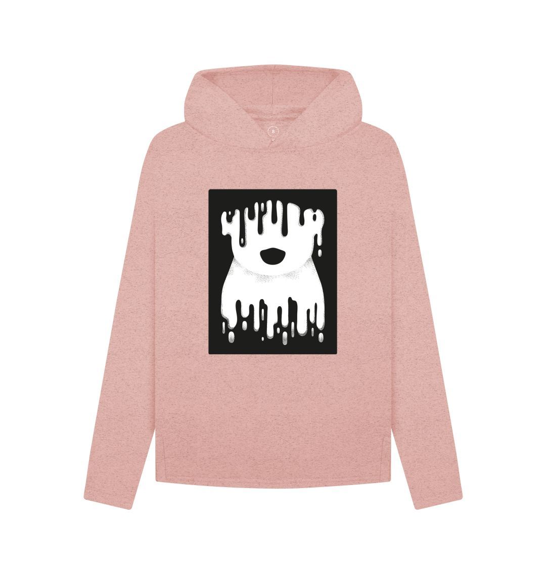 "Act Now" - Polar Bear Women's Cotton Hoodie in Black or Pink