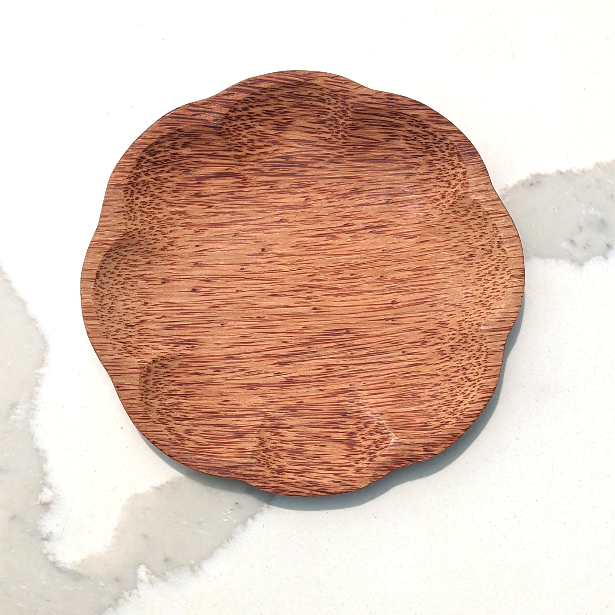 Round Coconut Wood Platter | Natural Round Plate