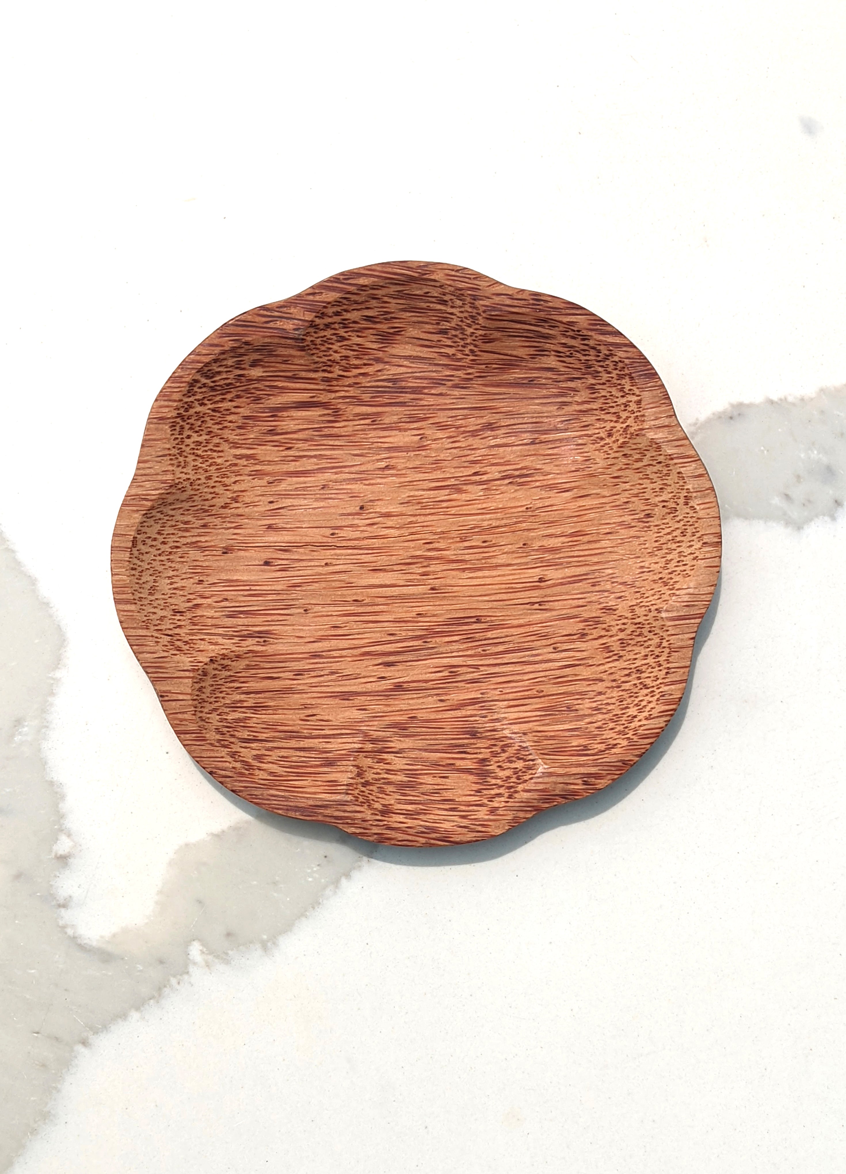 Round Coconut Wood Platter | Natural Round Plate