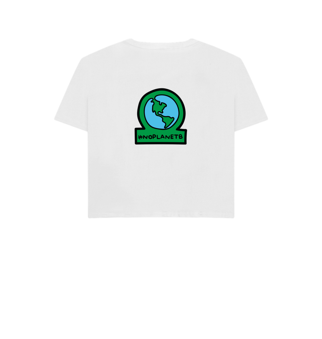 No Planet B Crop Top T-shirt | White Crop Top | Save The Earth White T-shirt | Earth Tops