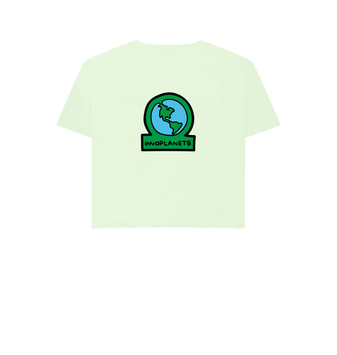 No Planet B Crop Top T-shirt | White Crop Top | Save The Earth White T-shirt | Earth Tops